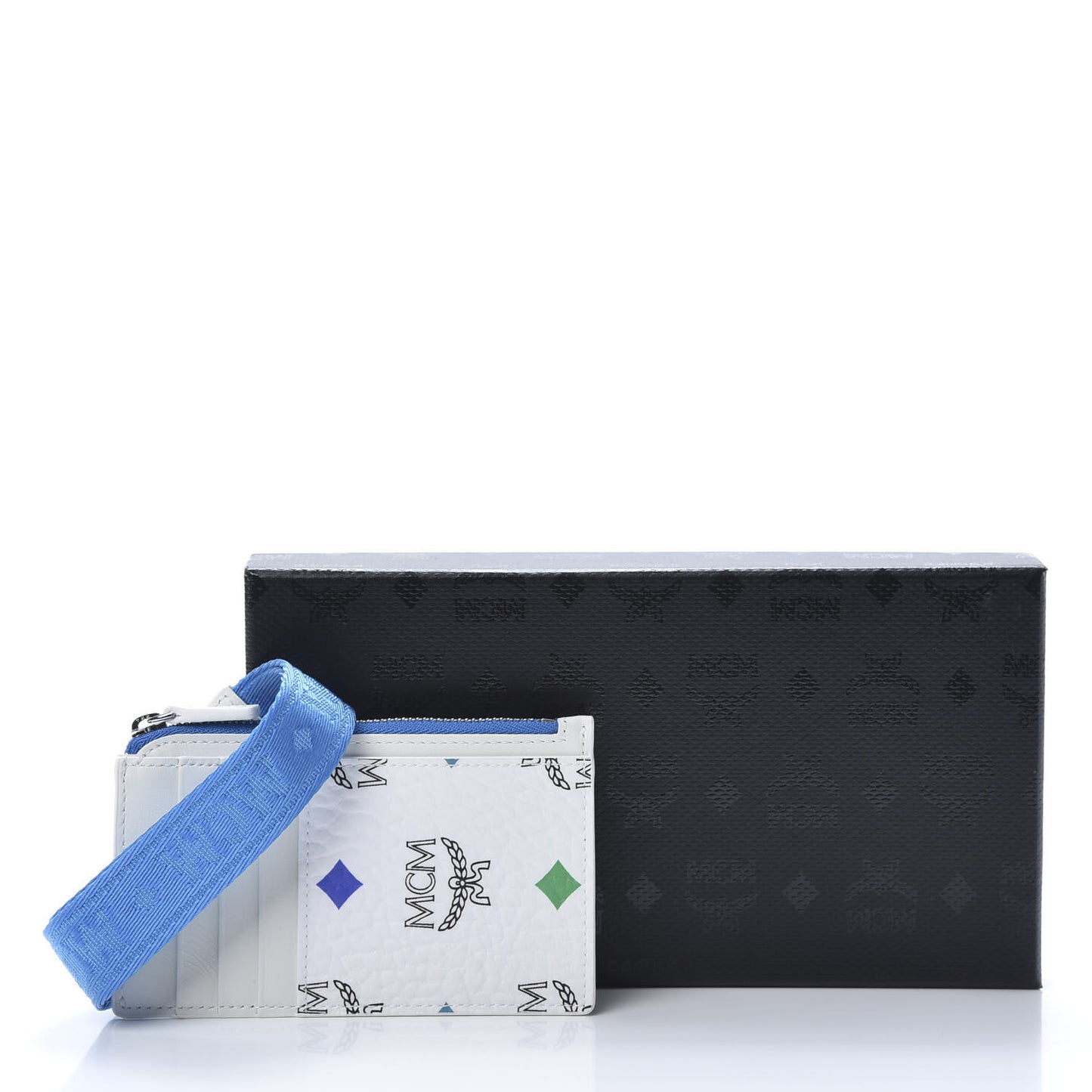 Skyoptic Visetos Spectrum Diamond Neck Strap Card Case Holder White