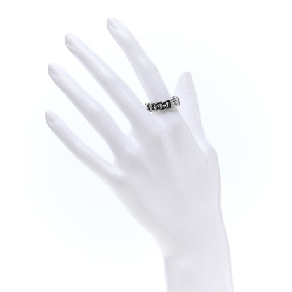 Chanel Chain CC Ring 53 6.25 Silver 2 of 4