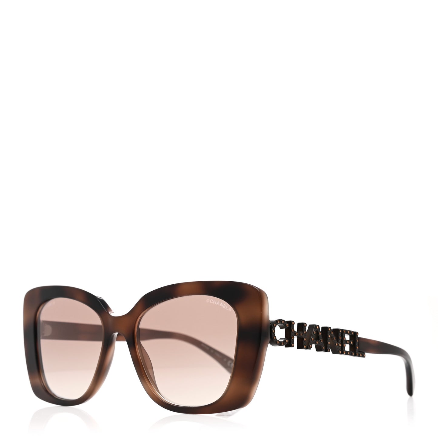 Acetate Strass Square Sunglasses 5422-B Tortoise
