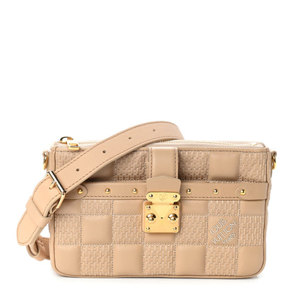 Louis Vuitton Damier Quilt Lambskin Troca Pochette Beige 1 of 8