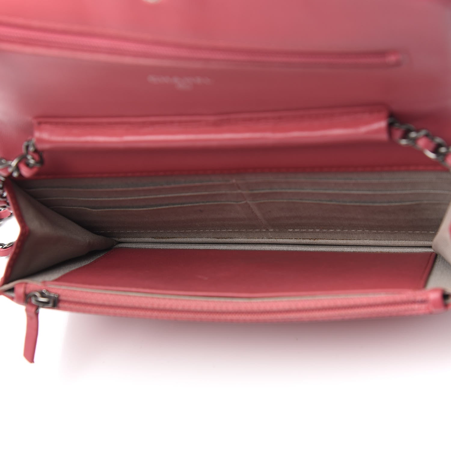 Chanel Lambskin Quilted Boy Wallet On Chain WOC Red 4 of 13