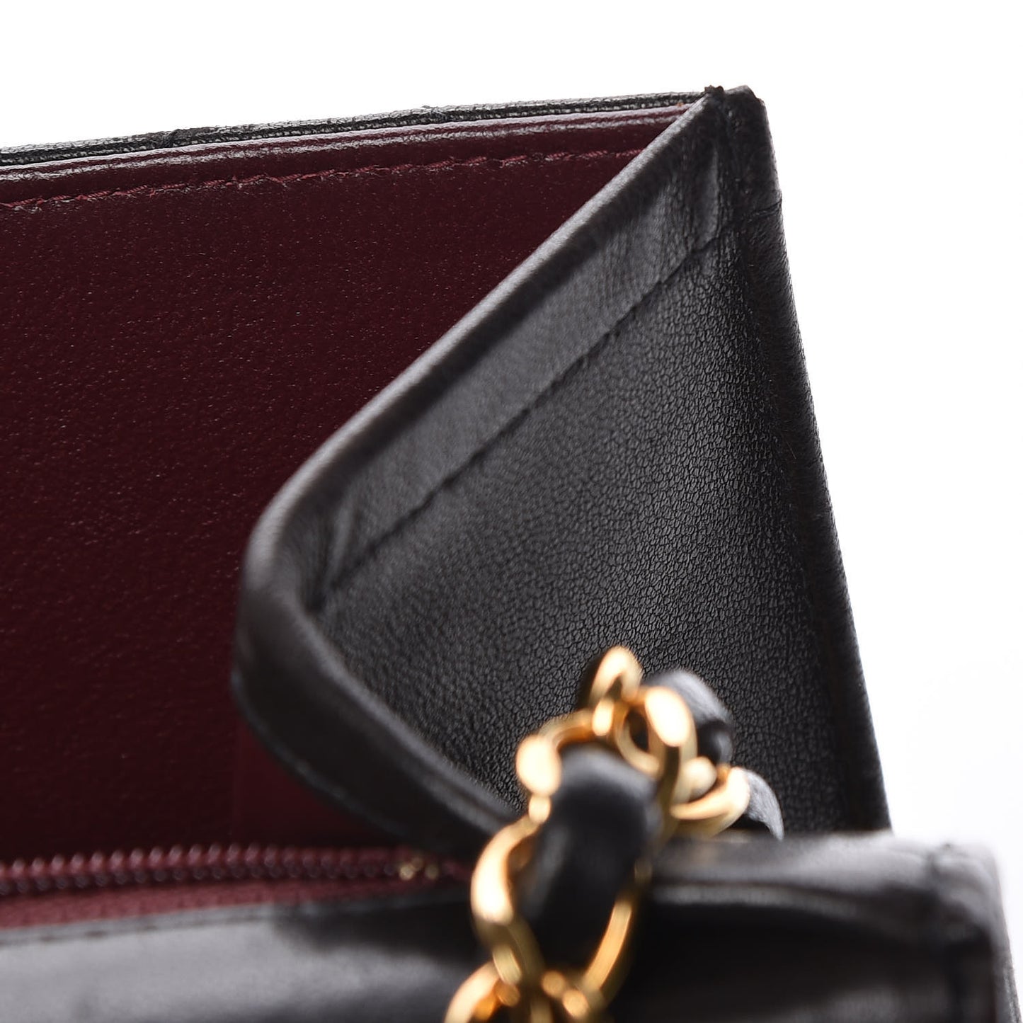 Lambskin Quilted Medium Single Flap Black