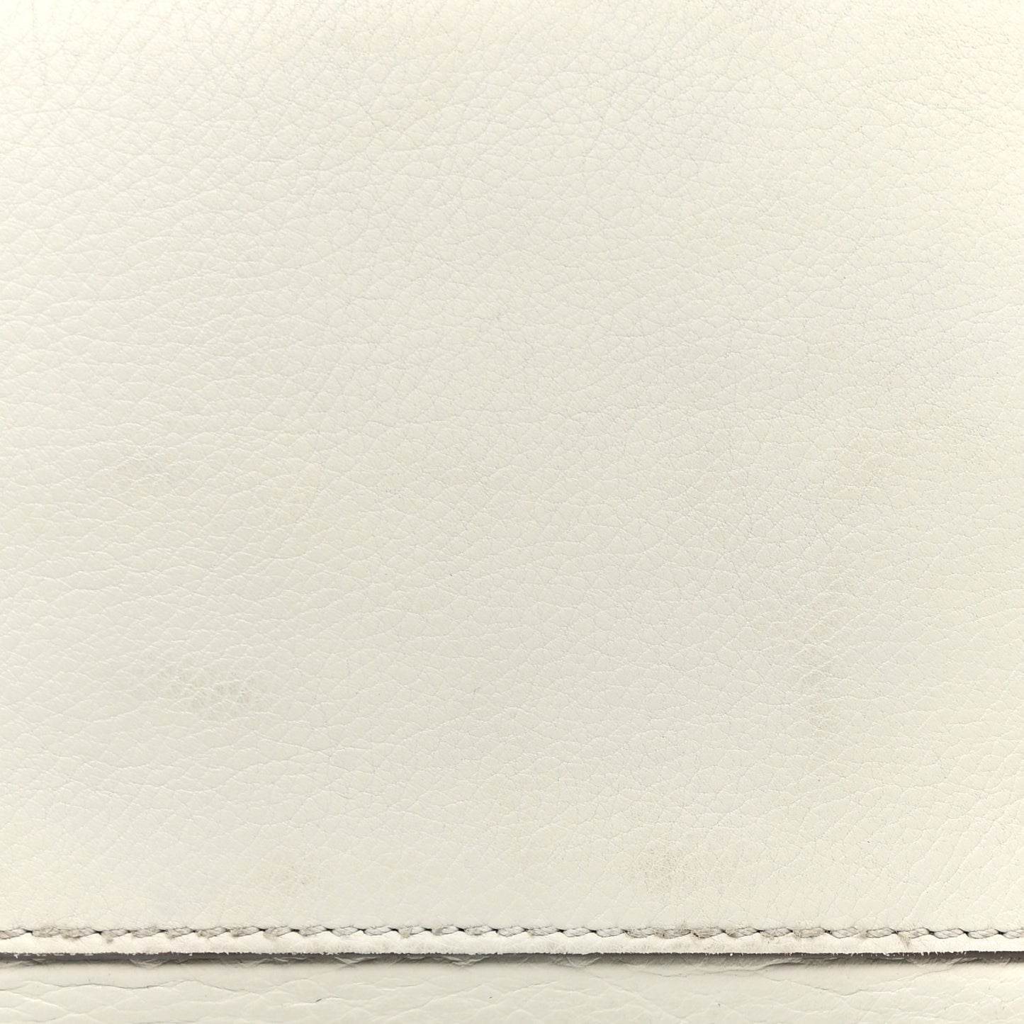 Calfskin Fur Monster Eyes Large Peekaboo Iconic Satchel White