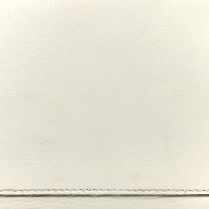 Fendi Calfskin Fur Monster Eyes Large Peekaboo Iconic Satchel White 17 of 27