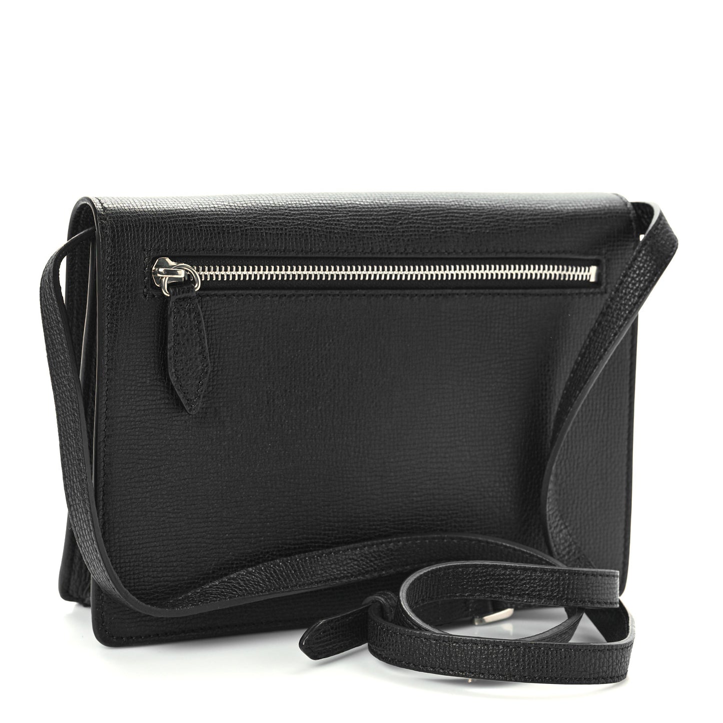 Grainy Calfskin Vintage Check Mini Macken Crossbody Bag Black