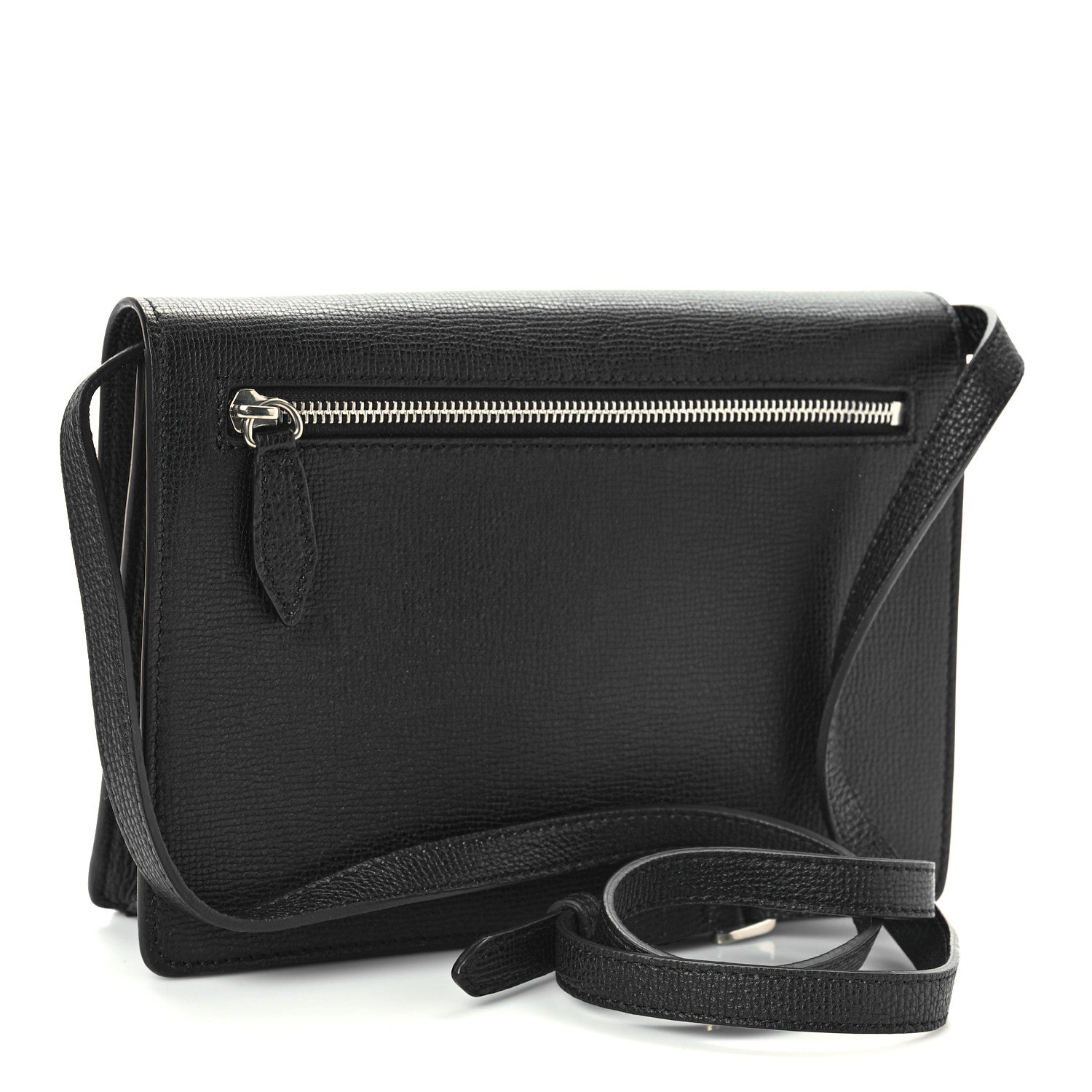 Burberry Grainy Calfskin Vintage Check Mini Macken Crossbody Bag Black 2 of 7