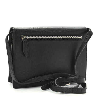 Burberry Grainy Calfskin Vintage Check Mini Macken Crossbody Bag Black 2 of 7