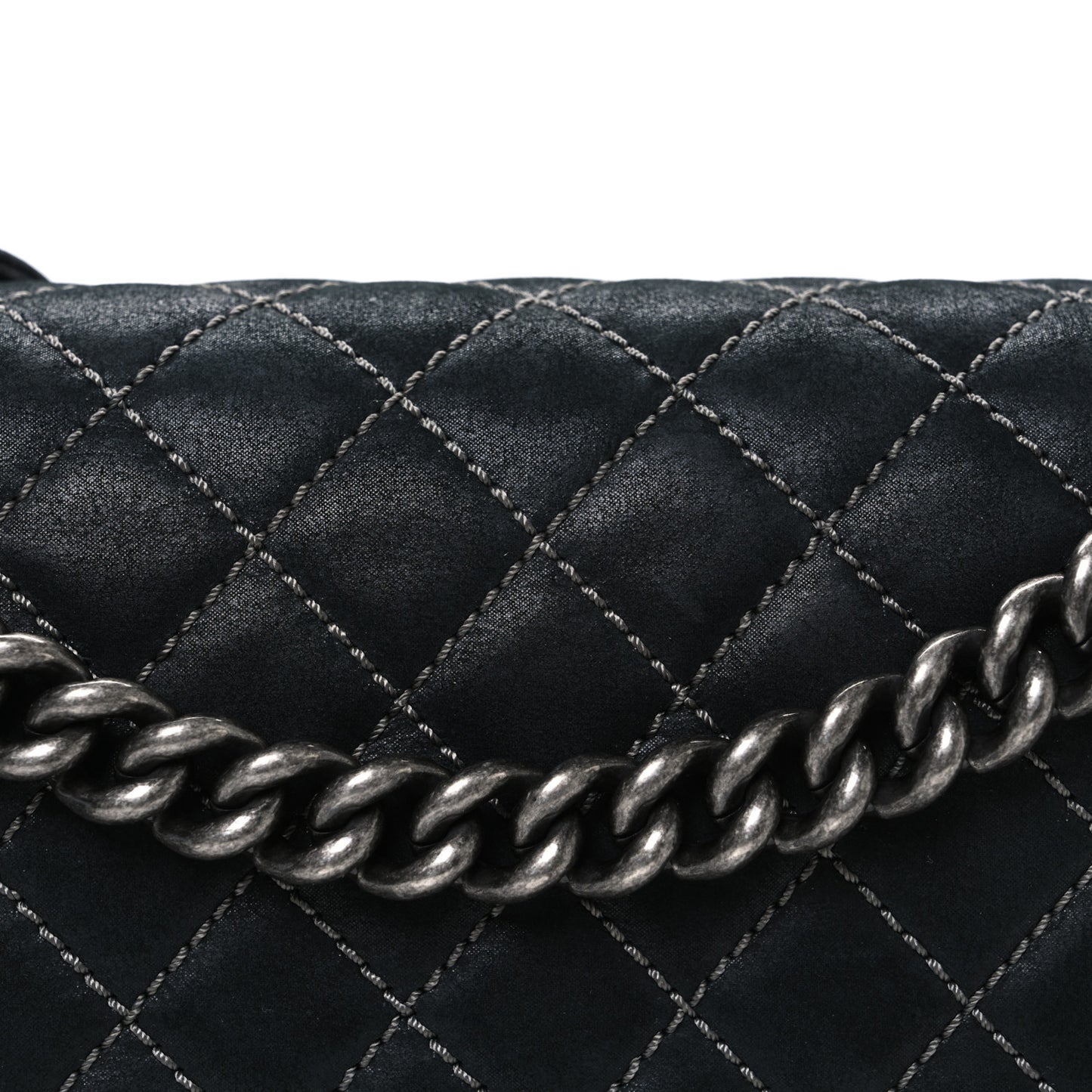 Suede Calfskin Quilted New Medium Boy Flap Black