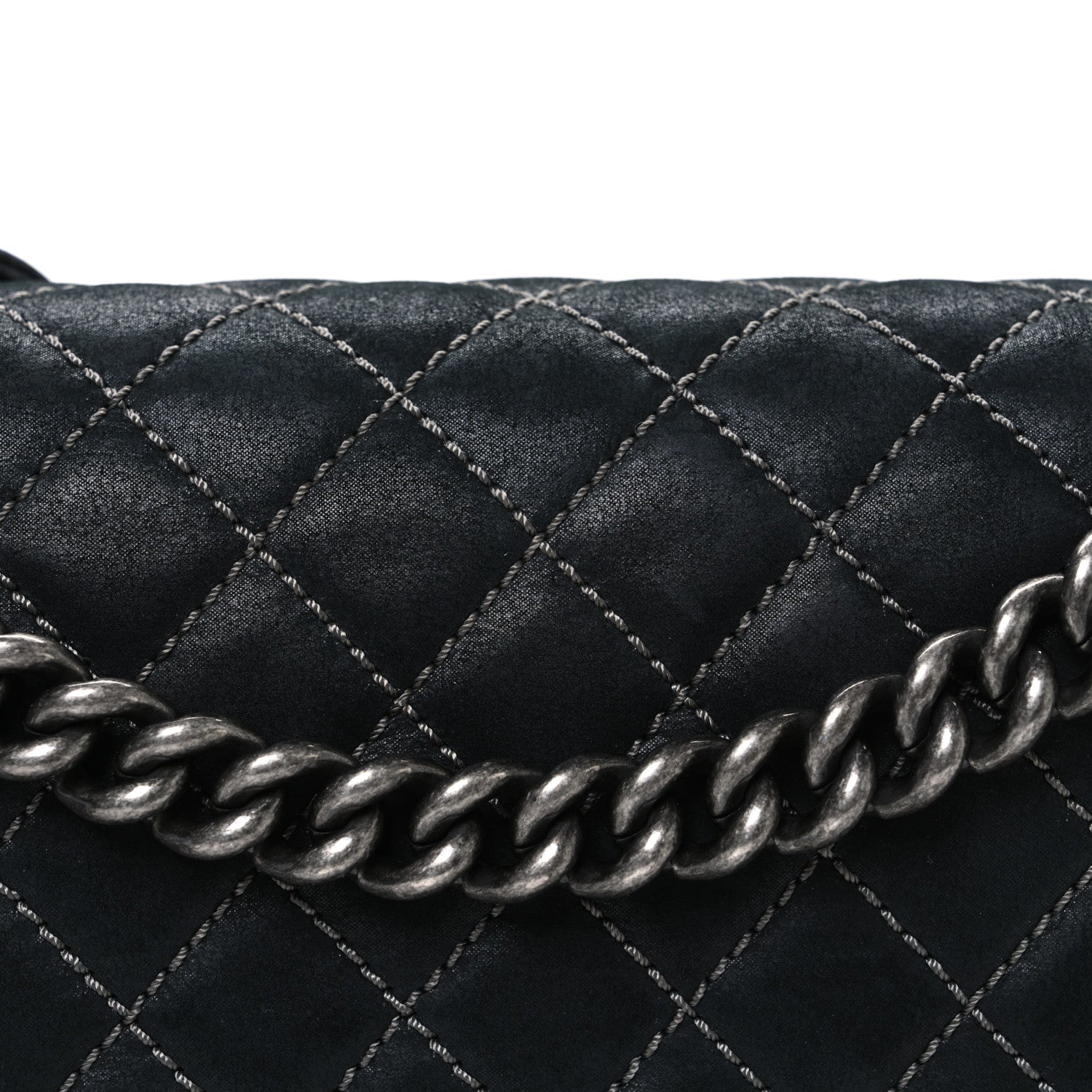 Chanel Suede Calfskin Quilted New Medium Boy Flap Black 8 of 11