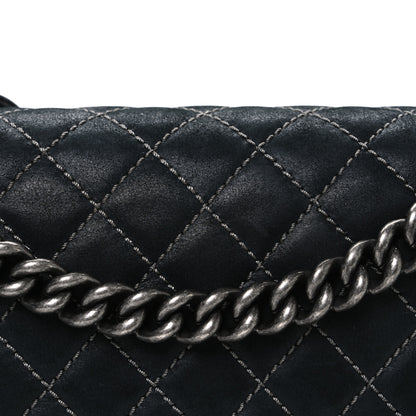 Chanel Suede Calfskin Quilted New Medium Boy Flap Black 8 of 11