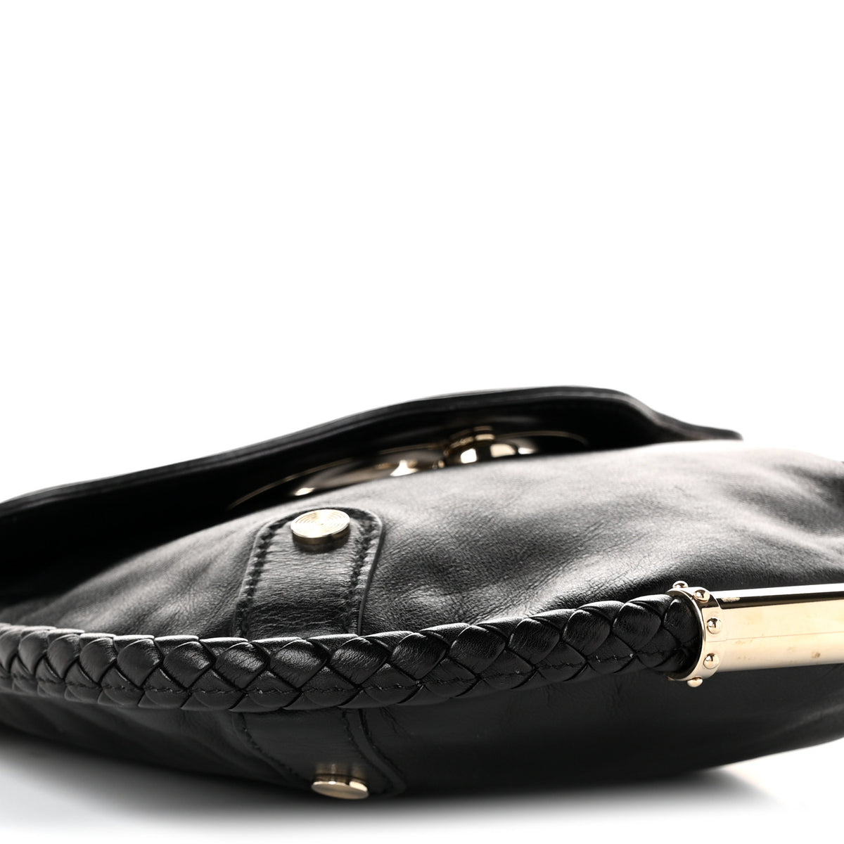 Calfskin Small Britt Tassel Shoulder Bag Black