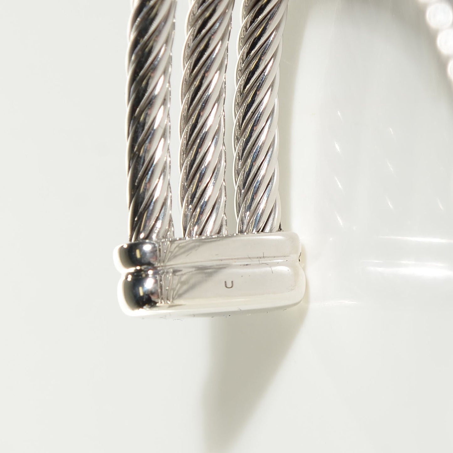 Sterling Silver Diamond Three Row Confetti Cuff Bracelet