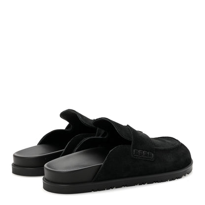 Hermes Suede Calfskin Go Mules 39 Black 10 of 18