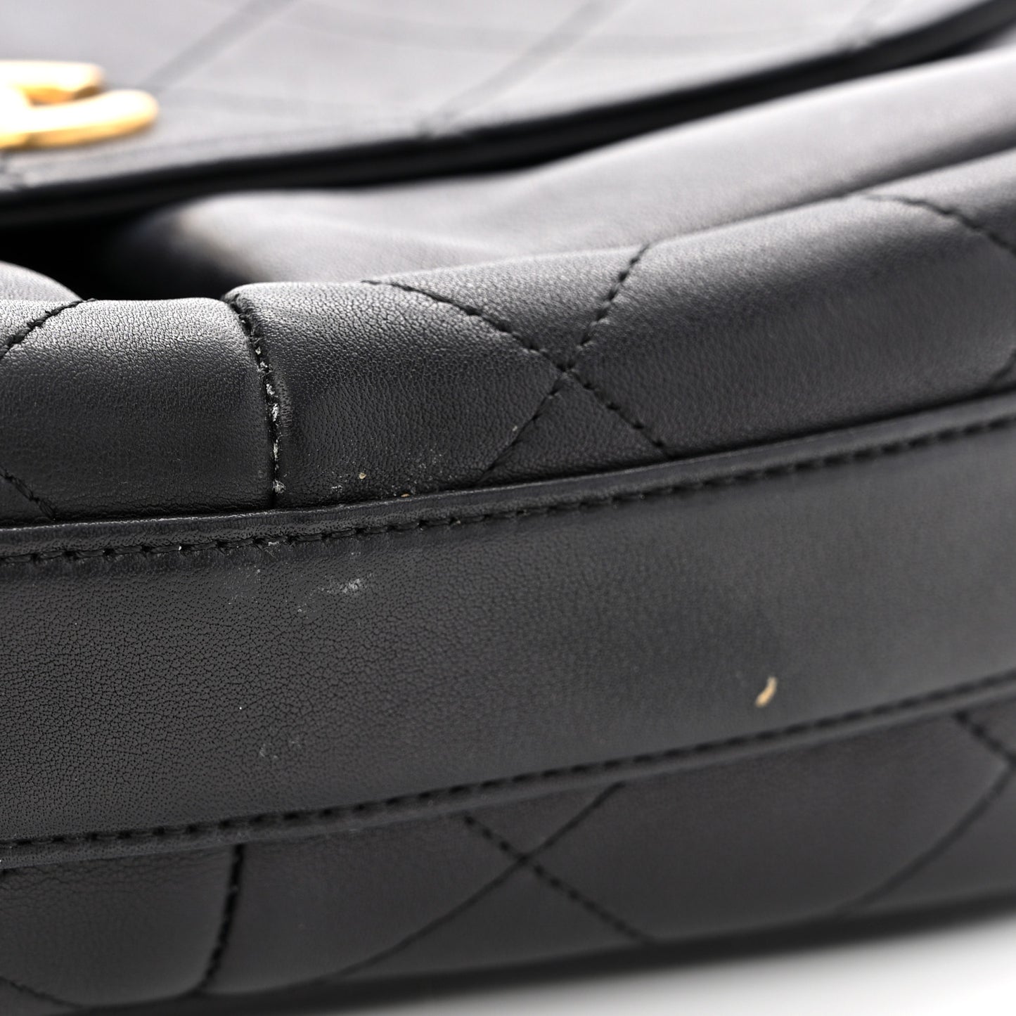 Calfskin Stitched Small Paris in Rome Messenger Black