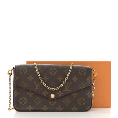 Louis Vuitton Monogram Pochette Felicie Chain Wallet Fuchsia 13 of 13