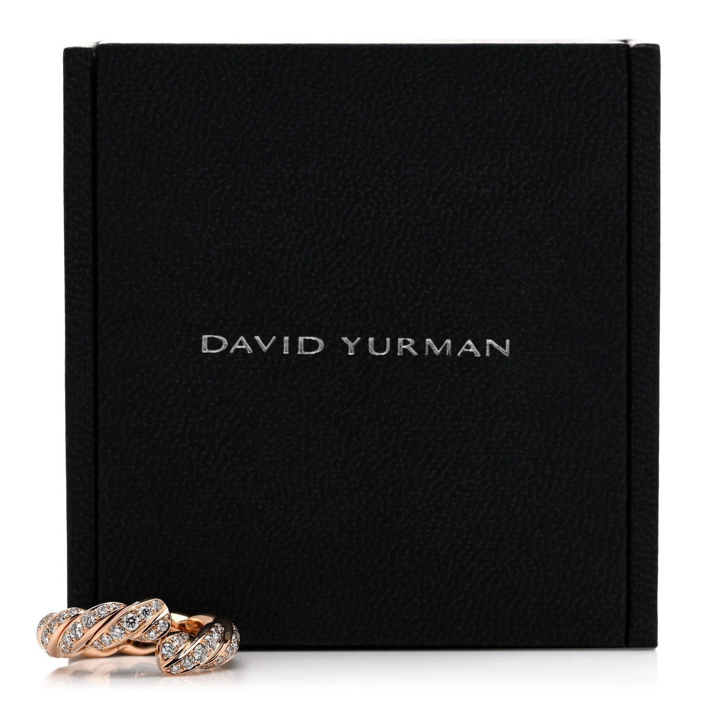 18K Rose Gold Diamond 5mm Paveflex Band Ring 53 6.5