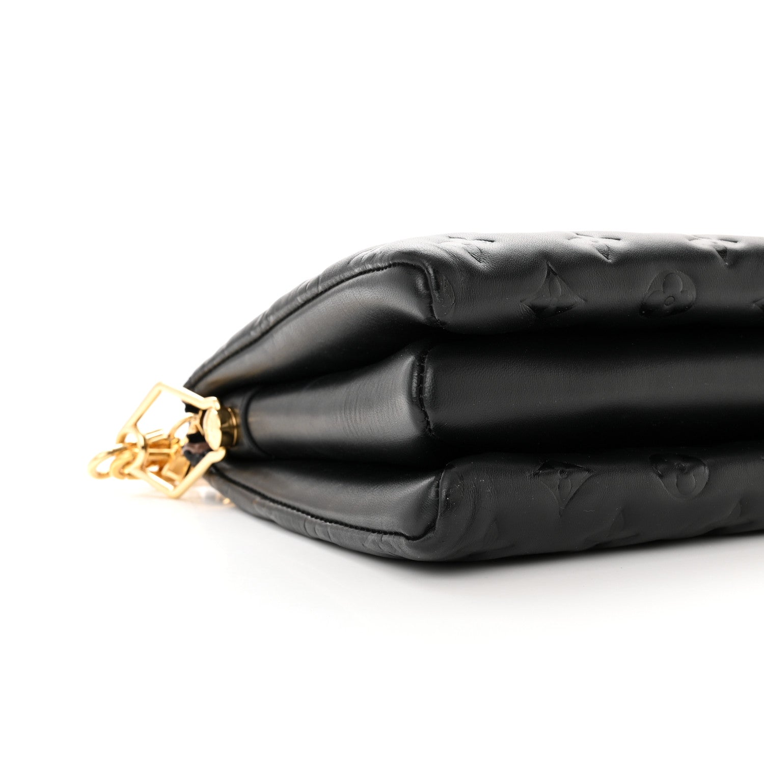 Louis Vuitton Lambskin Embossed Monogram Coussin PM Black 10 of 12