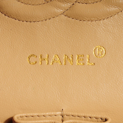 Chanel Lambskin Quilted Medium Double Flap Beige 6 of 8