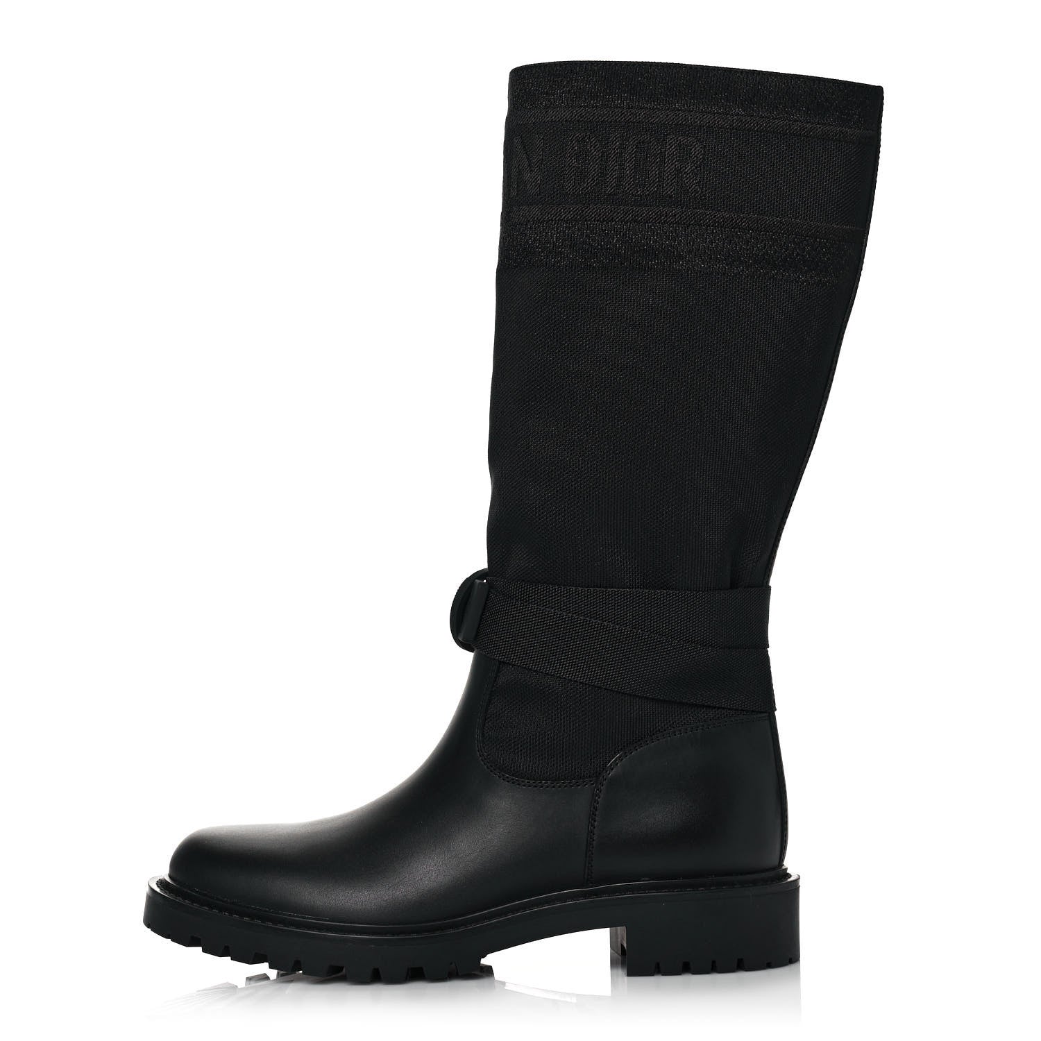 Christian Dior Technical Fabric Calfskin D-Major Boots 37 Black 1 of 10