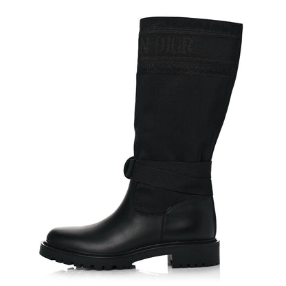 Christian Dior Technical Fabric Calfskin D-Major Boots 37 Black 1 of 10