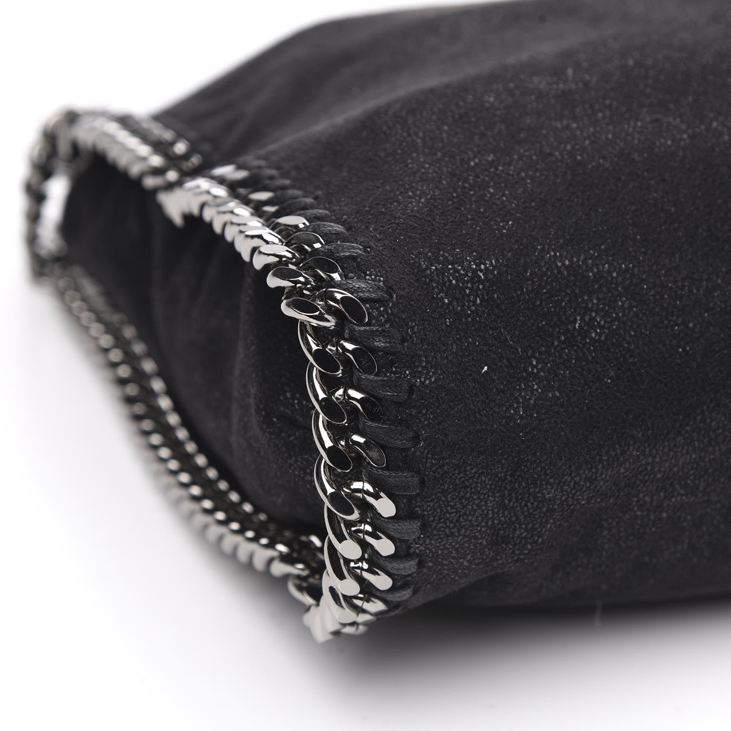 Stella McCartney Shaggy Deer Mini Falabella Fold Over Tote Black 8 of 9