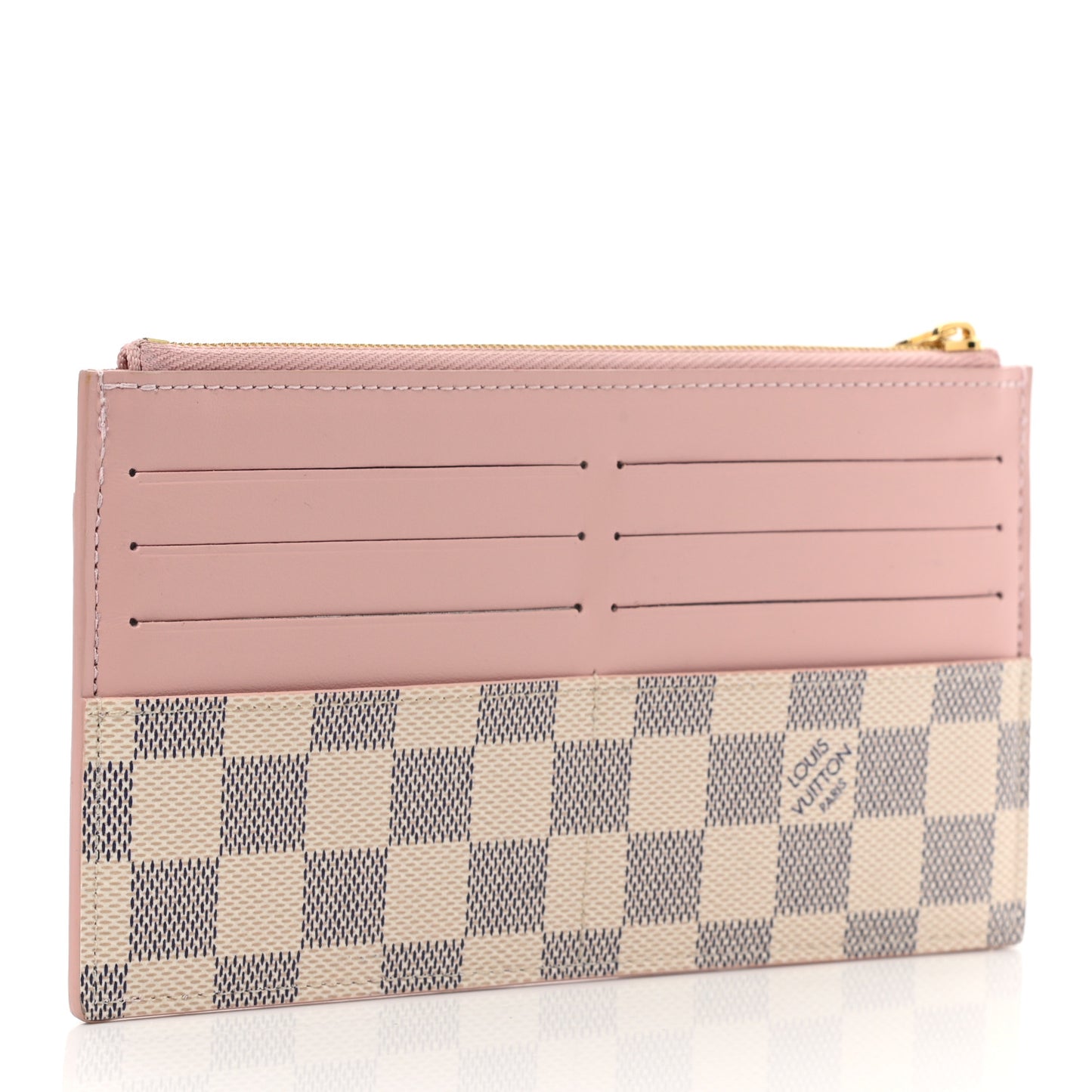 Damier Azur Slim Purse Rose Ballerine