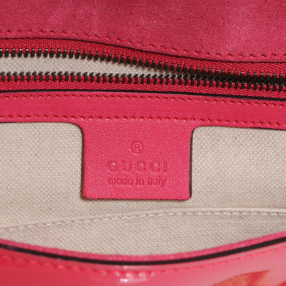 Gucci Patent Large Bright Bit Clutch Shocking Pink 7 of 9