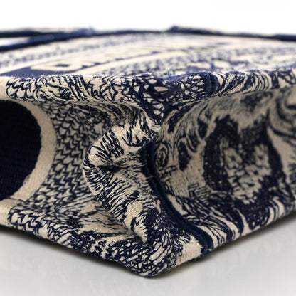 Christian Dior Canvas Embroidered Mini Toile De Jouy Book Tote Blue 9 of 10