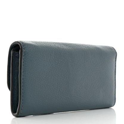 Chloe Calfskin Marcie Continental Flap Wallet Cloudy Blue 3 of 7