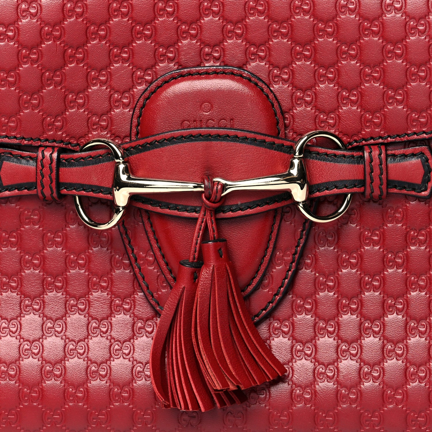 Gucci Microguccissima Medium Emily Chain Shoulder Bag Red 8 of 17