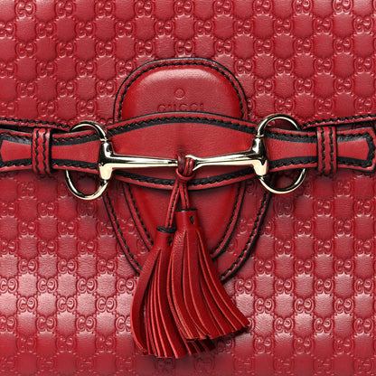 Gucci Microguccissima Medium Emily Chain Shoulder Bag Red 8 of 17