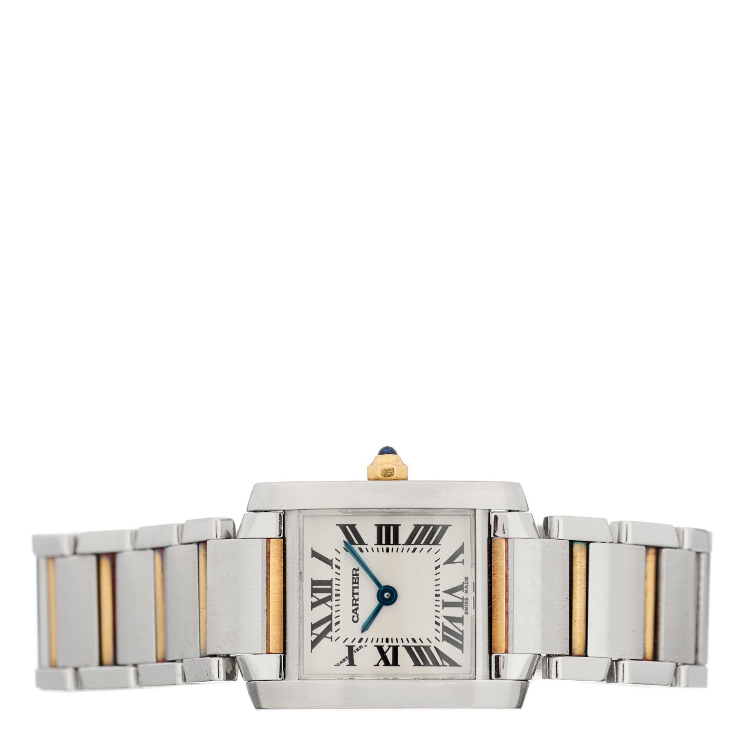 Cartier Stainless Steel 18K Yellow Gold 20mm Tank Francaise Quartz Watch 2 of 4