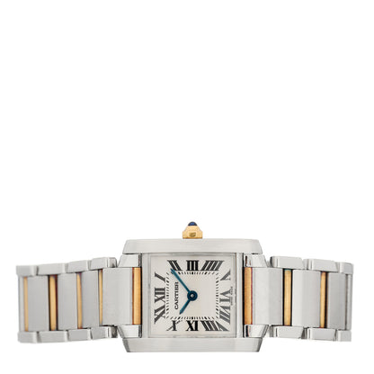 Cartier Stainless Steel 18K Yellow Gold 20mm Tank Francaise Quartz Watch 2 of 4