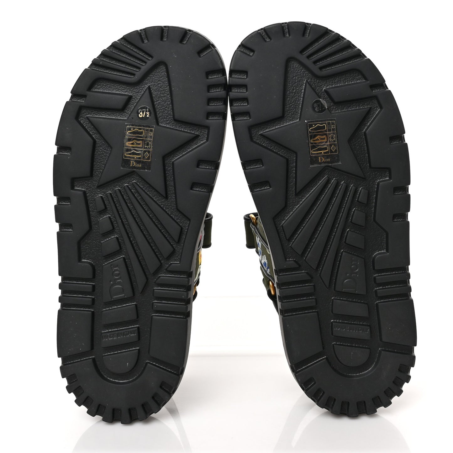Technical Fabric Petites Fleurs Print Dioract Sandals 37.5 Kaki