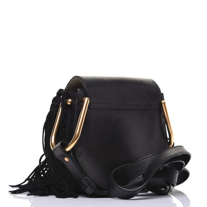 Chloe Calfskin Mini Hudson Fringe Shoulder Bag Black 4 of 17