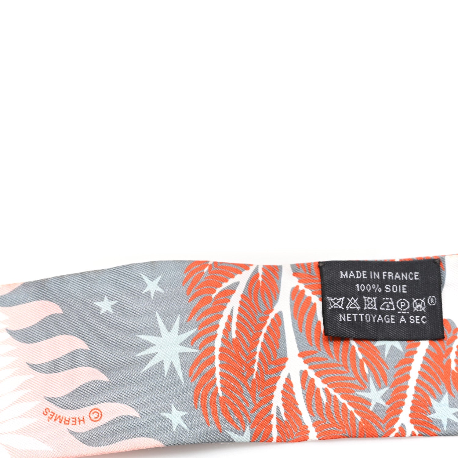 Hermes Silk Le Charme D Orphee Twilly Gris Acier Rose Poudre 3 of 4