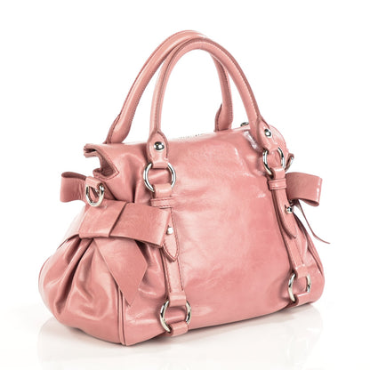 Miu Miu Vitello Lux Mini Bow Bag Loto 3 of 9