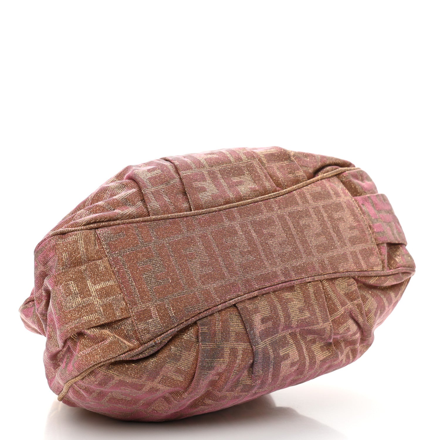 Fendi Metallic Lurex Zucca Mia Tote Arancio 3 of 9