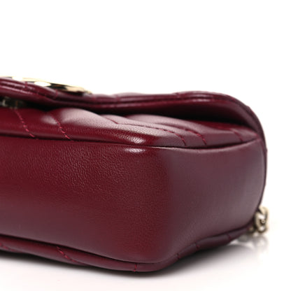 Gucci Lambskin Matelasse Mini GG Marmont Shoulder Bag Rosso Ancora 10 of 10