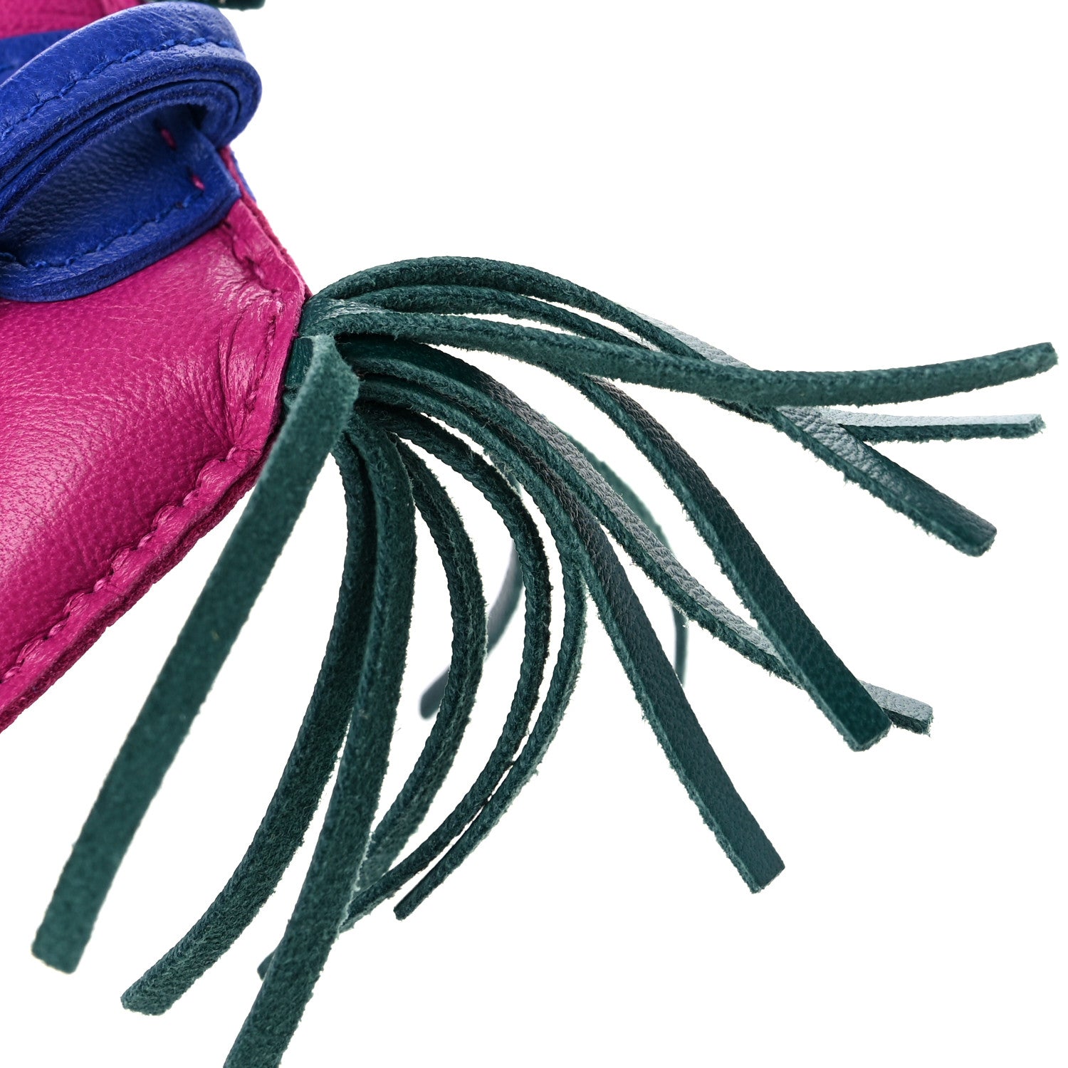 Hermes Milo Lambskin Grigri Rodeo Horse Bag Charm PM Rose Pourpre Bleu Electrique Malachite 4 of 4