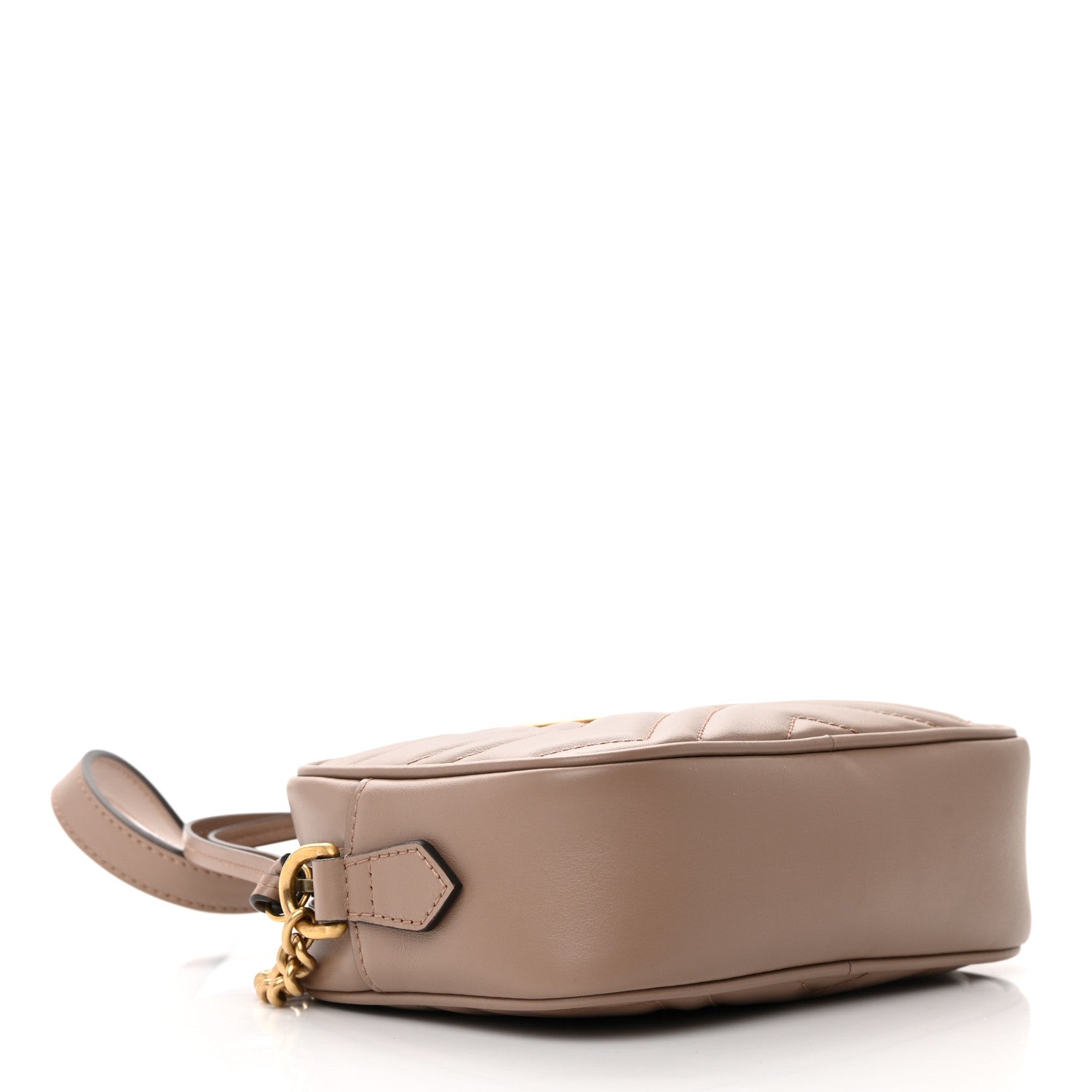 Gucci Calfskin Matelasse Mini GG Marmont Chain Shoulder Bag Porcelain Rose 4 of 13