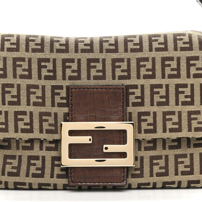 Fendi Zucchino Vitello Mini Mama Baguette Mogano Panna Bruciato 8 of 12