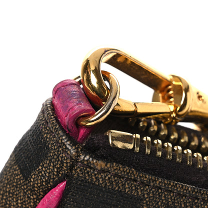 Fendi Zucca Spalmati Vitello Elite Pochette Tobacco Ciclamino 12 of 13