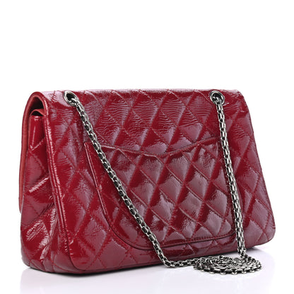 Chanel Distressed Patent Quilted 2.55 Reissue 227 Flap Red 2 of 5