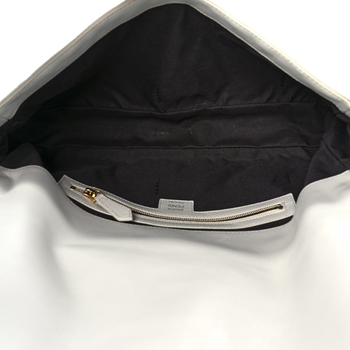 Nappa FF 1974 Embossed Baguette White