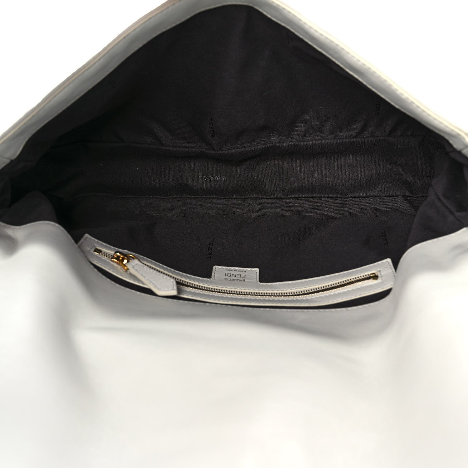 Fendi Nappa FF 1974 Embossed Baguette White 5 of 9