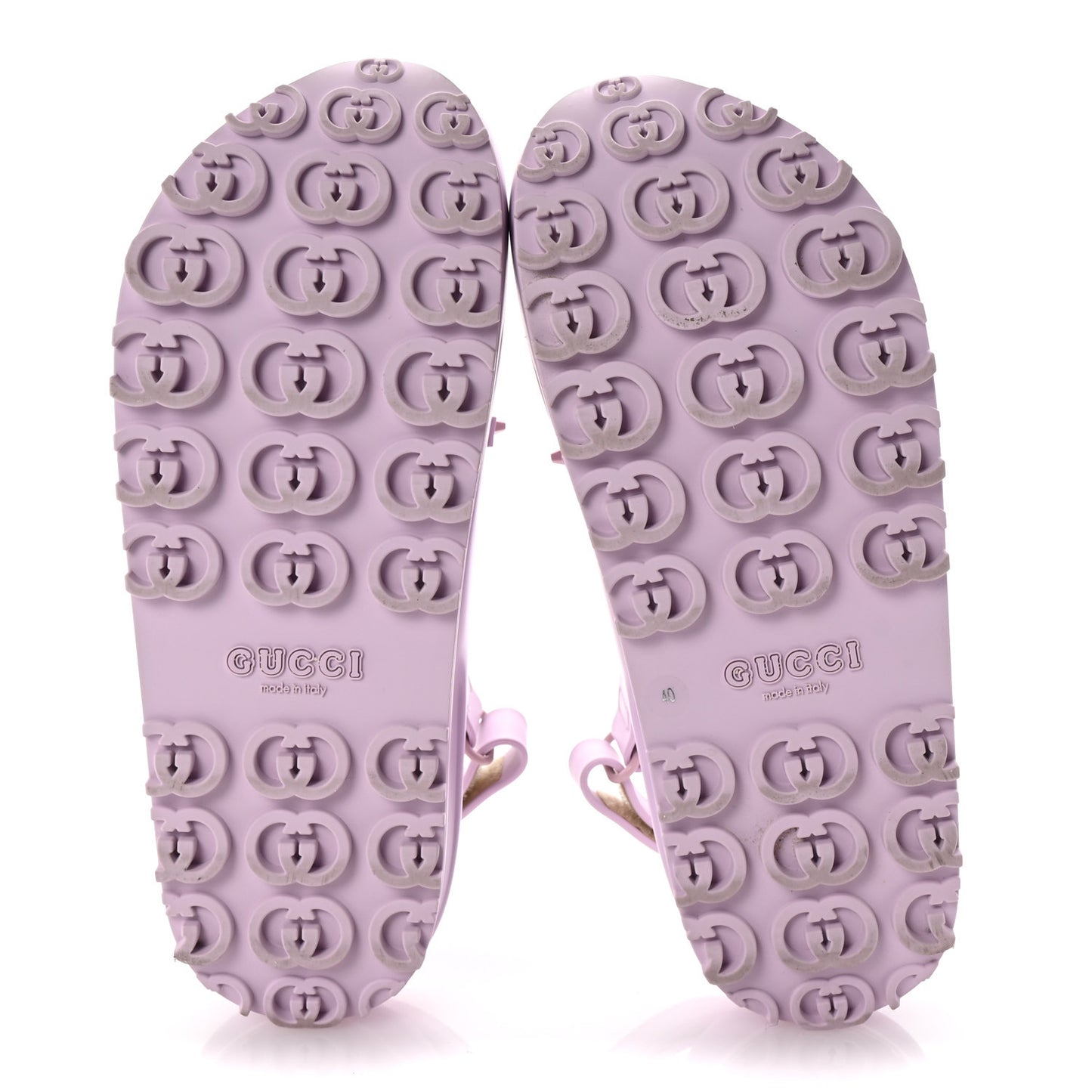 Soft Rubber Horsebit Touch Womens Strapped Sandals 40 Talc Pink