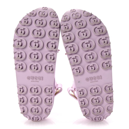 Gucci Soft Rubber Horsebit Touch Womens Strapped Sandals 40 Talc Pink 6 of 9