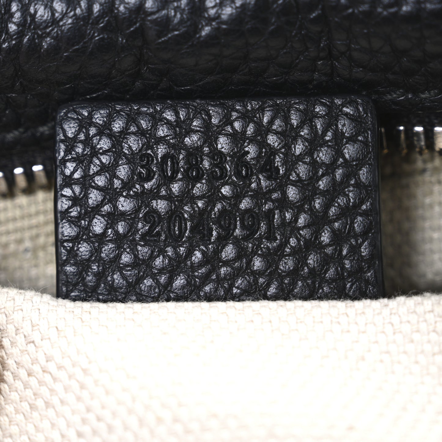 Pebbled Calfskin Small Soho Disco Bag Black