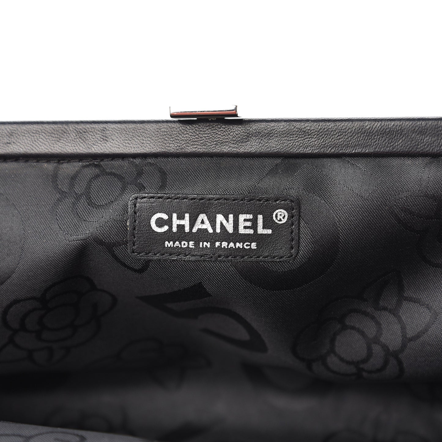 Lambskin Vertical Quilted Mademoiselle Clutch Black